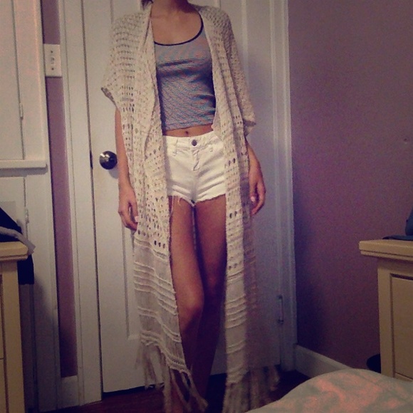 Abercrombie & Fitch Tops - NEW Summer Fringe Duster Cardigan