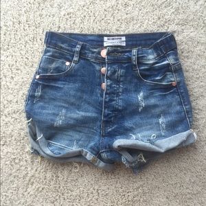 Gently Worn One Teaspoon High Rise Jean Shorts