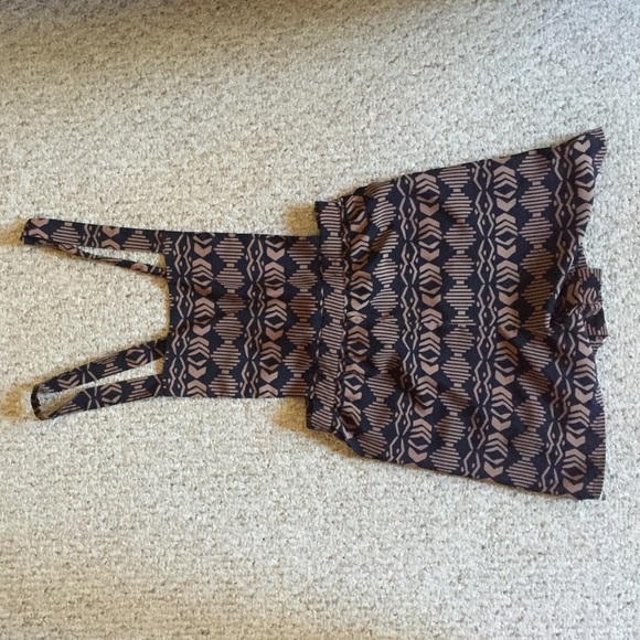 Overall Black and Tan romper - Picture 1 of 1