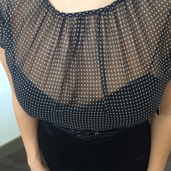 Tahari | Dresses | Tahari By Asl Black Dress Illusion Mesh Top | Poshmark