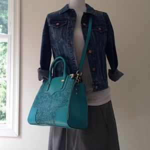 Rebecca Minkoff Lasercut Turquoise Bag Satchel Rebecca Minkoff Lasercut Turquoise Bag Satchel