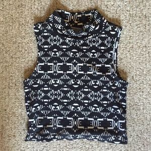 Aztec print crop top