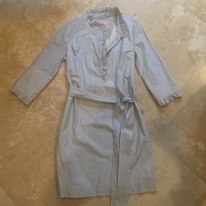Lilly Pulitzer striped shirt dress with sash