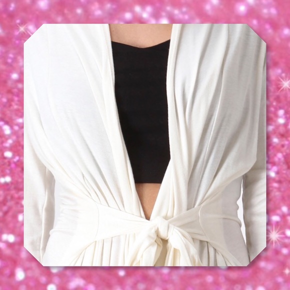 LAST ONE 🆕White Lightweight Belted Cardigan - Picture 4 of 4