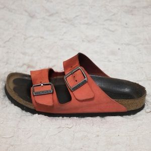 Coral Birkenstocks