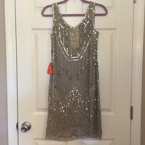 Gray sequenced dress
