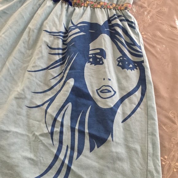 Blue Beach Coverup Size Small - Picture 3 of 4