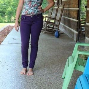 Wet seal/Blue Asphalt Purple skinny jeans