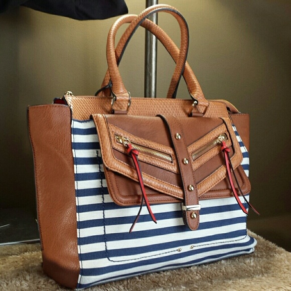 Aldo - Navy Striped / Brown Bag - NWT