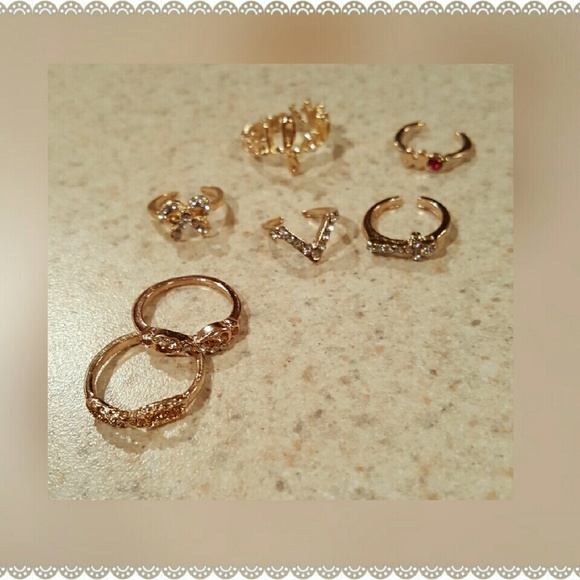 New 7pc Midi Rings!!!  ONLY 1 SET LEFT!!! - Picture 4 of 4