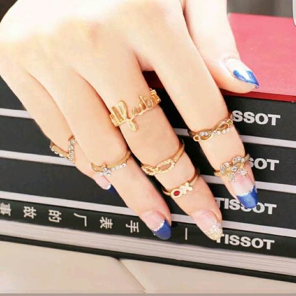 New 7pc Midi Rings!!!  ONLY 1 SET LEFT!!! - Picture 2 of 4