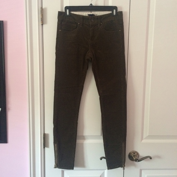 Ralph Lauren Rugby Brown jeans with zippers on leg