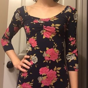 Floral Forever 21 Bodycon Dress