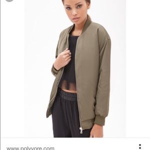 Olive green bomber jacket