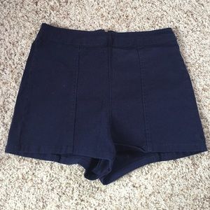 Forever 21 high-waist navy blue shorts