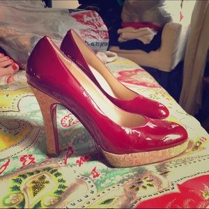 Oh deer! Patent leather 3" red heels