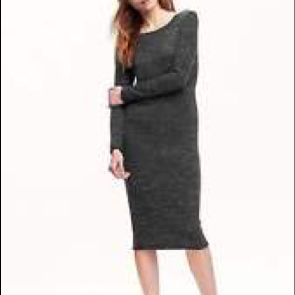 Old Navy Dresses & Skirts - Old Navy gray long sleeve midi dress