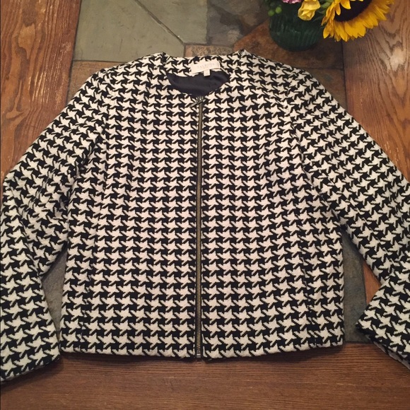 Talbots houndstooth jacket - sz 12 petite