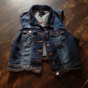 New look brand dark wash denim vest