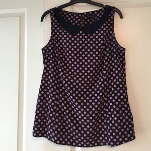 Tommy Hilfiger navy pattern blouse