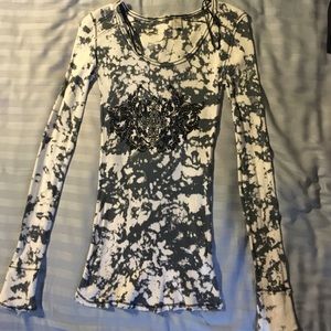 Miss Me thermal long sleeve shirt