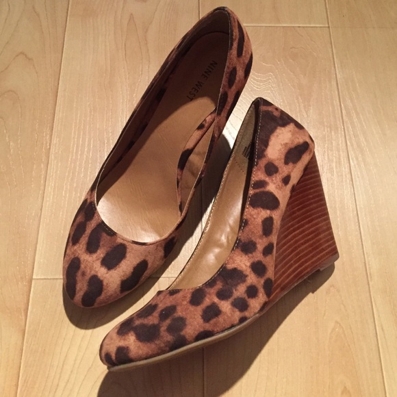 Nine West Leopard Wedge, US 9.5M