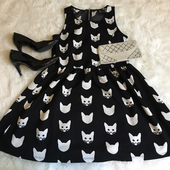 H&M cat print dress