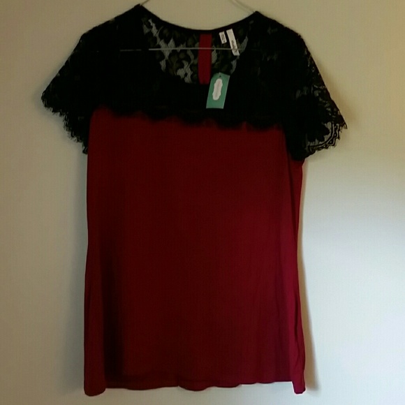 Burgundy top