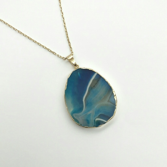 Blue Druzy Necklace - Picture 3 of 3