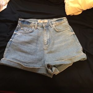 Topshop high waist denim shorts size 4 USA