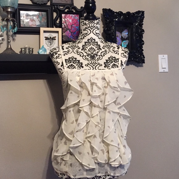 Ruffle butterfly spaghetti strap top