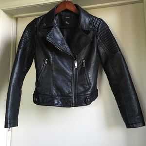 Faux Leather Motorcycle Jacket