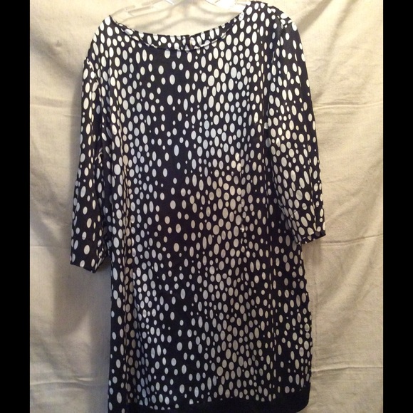 Worthington XL black and white dot shift/dress.