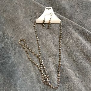 Dual Necklace and earrings. new