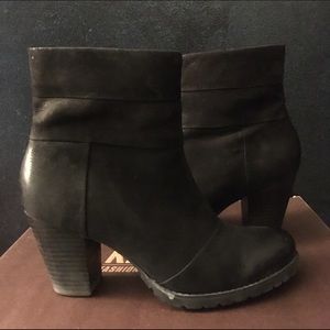Black Clarks booties