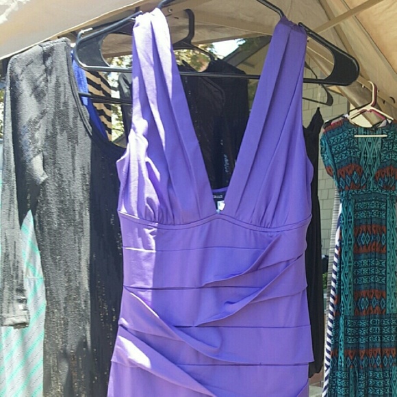 Purple fitted dress