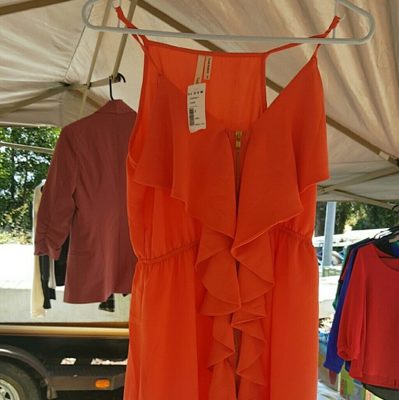 Coral Ruffle Dress