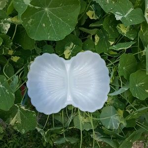 SALE-AVON Jewelry Dish - Milkglass from the 70's