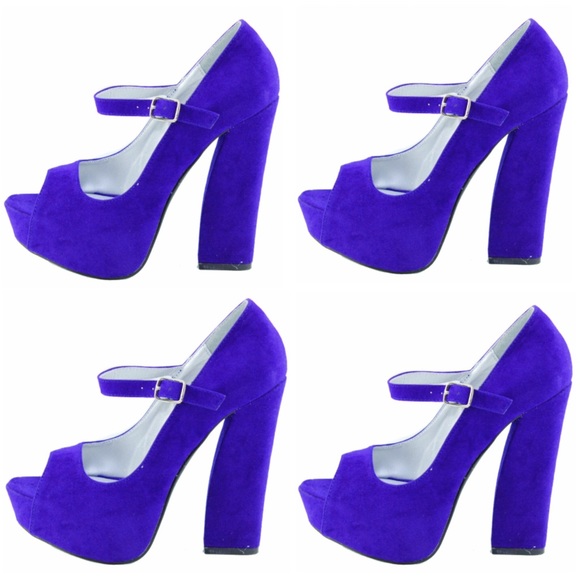 Qupid Thick Heel Mary Jane Pumps