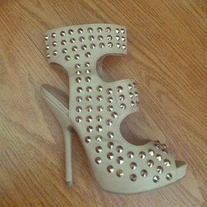 Nude Spiked Heels