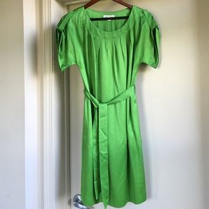 Silk Green Safari Dress from Banana Republic