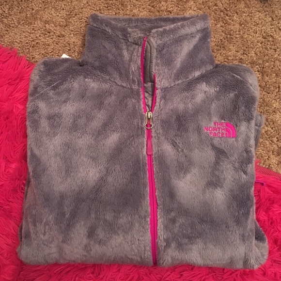 Medium Gray Northface w/ Fuschia Detail