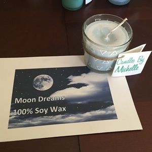 💙🌚🌙Homemade Moon Dreams Soy Wax Candle Small
