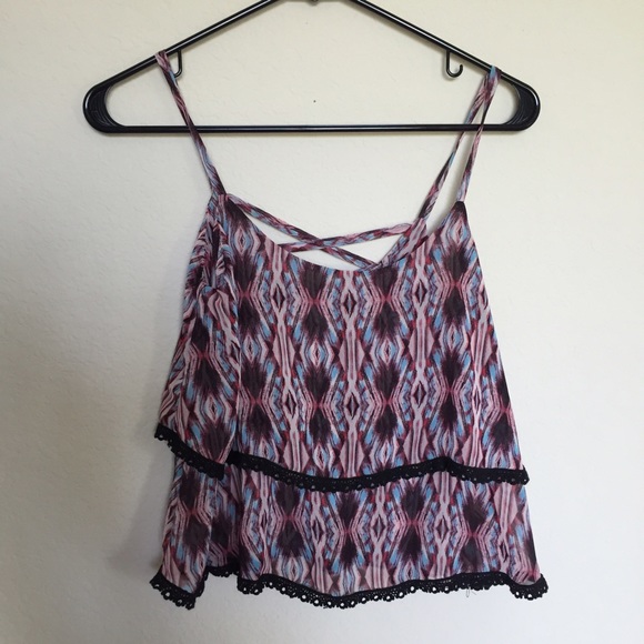 Tribal design cropped top