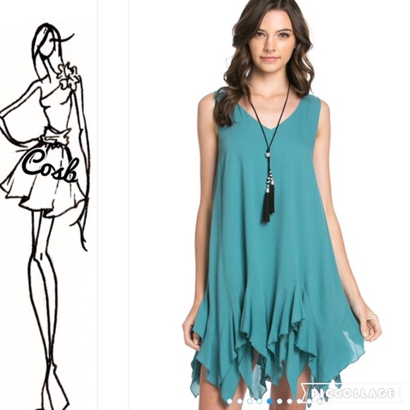 Cosb Dresses & Skirts - 1/2 Price! 1 Left! Greenish Teal Mini Dress