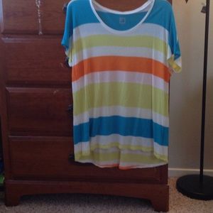 Colorful striped tee