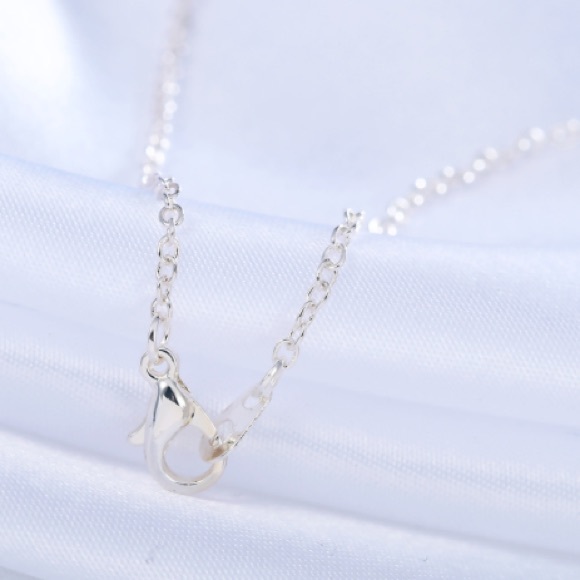 Silver/Gold Serotonin Molecule Necklace - Picture 4 of 5