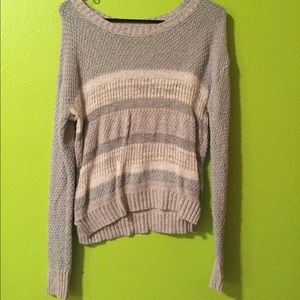 Grey & white sweater