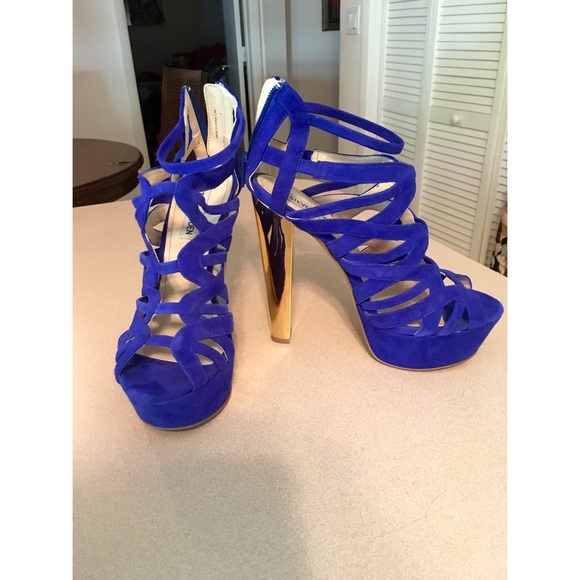 Steve Madden Shoes - Blue Steve Madden Strappy Heels