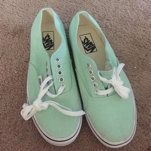 BRAND NEW mint green colored VANS